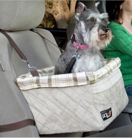 PetSafe Deluxe Pet Booster Seat Car Automobile Safety Innovative Padded Quilted Elevated Travel Seat Secure Comfort Support (Option: Large)
