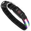 LED Dog Collar Rechargeable Hi Vis Safety Nine Color Modes USB Optical Fiber CCS