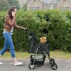 iMounTEK Pet Stroller Jogger Travel Carrier Storage Basket Netting Air Circulation All Terrain Puppy Secure Outdoor Design