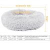 iMounTEK Donut Dog Bed Warm Plush Cushion Cozy Sleep Nest Non Slip Base Fluffy Round Rest Pad Comfort Support Design