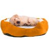 iMounTEK Dog Bed Plush Donut Nest Non-Slip Base Comfort Support Self-Warming Shag
