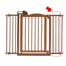 Richell Gate Extension One Touch Gate II Add On Lengthen Adjustable Secure Stable Indoor Barrier Configuration Design (Option: Touch Gate II Extension in Brown)