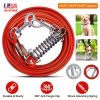 iMounTEK Heavy Duty Anti Tangle Dog Tie Out Cable Strong Steel Swivel Design Spring Support Secure Outdoor Containment Durable Training