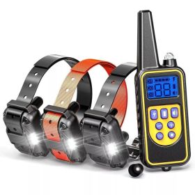 Unbranded 3000 FT Remote Dog Training Collar Waterproof Receiver Rechargeable Handheld Long‑Distance Obedience Support (Option: For3Dogs)