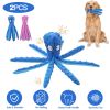 Unbranded Carton Octopus Toy Set No Stuffing Squeaky Crinkle Bright Colorful Plush Safe Odorless Interactive Durable Chewing Puppy Play