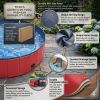 ITOPFOX Foldable Dog Swimming Pool Portable Bathing Tub Heavy Duty PVC Slip Resistant Bottom Outdoor Pet Pool for Summer Cooling Play