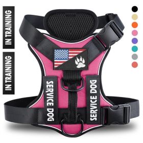 Unbranded Reflective Breathable Polyester Dog Harness Solid Color Adjustable Lightweight Step In Everyday (Option: Pieces of red-XS)