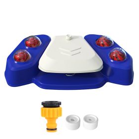 Unbranded Pedal Activated Outdoor Dog Water Fountain Drinking Bathing Sprinkling Interactive Water Play Four Shower Balls Durable Fun (Option: Blue)
