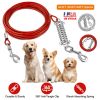 iMounTEK Heavy Duty Anti Tangle Dog Tie Out Cable Strong Steel Swivel Design Spring Support Secure Outdoor Containment Durable Training