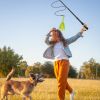 Unbranded Extendable Training Flirt Pole Dogs Adjustable Aluminum Lure Pole Long Nylon Rope Two Replaceable Plush Toys Outdoor Exercise