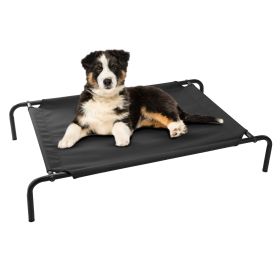 Cool Elevated Dog Bed Oxford Fabric Steel Frame Off-The-Ground Airflow Cot CCS (Option: M)