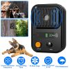 Advanced Ultrasonic Bark Stopper IPX4 Weather Resistant Device 3 Frequency Levels 40 Day Battery Safe Effective Outdoor Bark