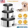 Stainless Steel Dog Bowl Clamp Holder Food Water Cage Feeder Anti Moving Safe Removable Easy Clean