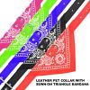 Stay and Play Leather Adjustable Size Dog Collar Bandana Scarf Combination Adjustable Breathable Canvas Fabric Stylish Accessory