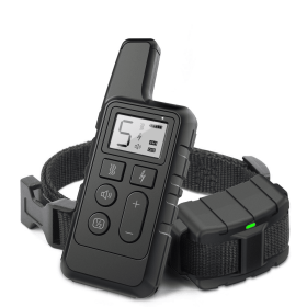 Unbranded Dog Training Collar Black 3 Modes Reliable Behavior Waterproof 2 Channels 3 Modes (Color: Black)