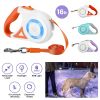 Retractable Dog Leash 16' Spotlight RGB Light Safety Lock Tangle-Free Tape CCS
