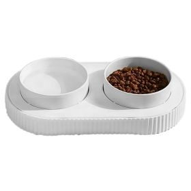 Heated Dog Water Bowl Ceramic USB Low Power Elevated Thermal Constant Warmth CCS (Option: 2Bowl)