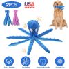 Unbranded Carton Octopus Toy Set No Stuffing Squeaky Crinkle Bright Colorful Plush Safe Odorless Interactive Durable Chewing Puppy Play