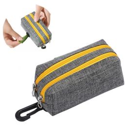 Portable Dog Waste Bag Dispenser Durable Easy Access Secure Attachment Outdoor Walking Convenience (Type: Pet Waste Bag, Color: Grey Yellow)