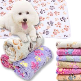 Unbranded Soft Fluffy Cartoon Pattern Dog Blanket High Quality Warm Lightweight Cozy Bed Couch Travel Pet Mat for Dogs Cats (Color: Pink, Size: For big dogs104X75cm)