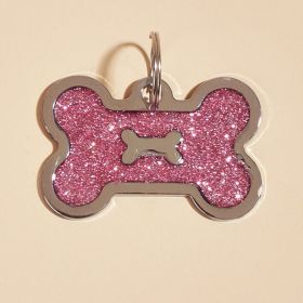 Unbranded Metal Dog ID Tag Bone Shape Durable Lightweight Engraved Design Practical Charming Reliability (Color: Shiny purple, Size: 1 peice)