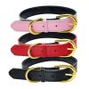 SUFEI Genuine Leather Dog Collar Wide Soft Padded Breathable Adjustable Waterproof Tactical Design