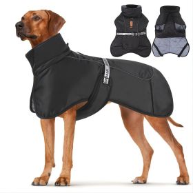 Unbranded Winter Coat Wind Proof Reflective Dog Soft Wrap Calming Vest Warm Cold Weather Protection Dogs (Color: Black, Size: 5XL)