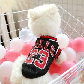 All Star Dogs Teddy Vest Summer Clothes Breathable Soft Casual Polyester Lightweight Everyday Dogs (Color: Black, Size: Number10)