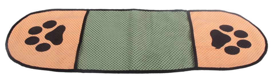 Pet Life Microfiber Dog Towel Hand Inserted Quick Drying Soft Grooming Convenience Durable Absorbent Dry Aid Heavy Duty (Color: Khaki / Green)