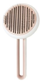 Pet Life Concepto Grooming Comb Modern Bristle Deshedder Sleek Precision Control Effective Coat Tool (Color: Pink)