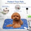 Heated Dog Pad Electric Adjustable Temperature Timer Low Voltage Auto Shutoff Chew Resistant Cord CCS