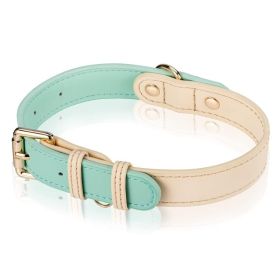 Unbranded Genuine Leather Dog Collar Adjustable Lightweight Odorless Soft Durable Everyday Collar Dogs (Option: S)