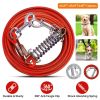 iMounTEK Heavy Duty Anti Tangle Dog Tie Out Cable Strong Steel Swivel Design Spring Support Secure Outdoor Containment Durable Training