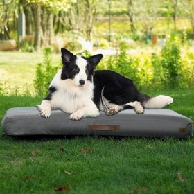Adopet Inflatable Dog Bed Waterproof No Slip Removable Washable Travel Mat Dogs Portable Camping (Option: GreyL)
