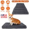 Aonai Long Plush Dog Bed Egg Crate Sponge Non Slip Bottom Cozy Warm Durable Removable Cover Puppy Supportive Sleep Design