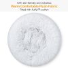 iMounTEK Donut Dog Bed Warm Plush Cushion Cozy Sleep Nest Non Slip Base Fluffy Round Rest Pad Comfort Support Design