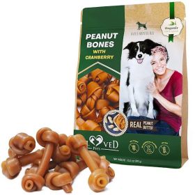 Beloved Pets Peanut Butter Cranberry Bones Rawhide Free Dog Chews Natural Organic Healthy Mini Long Lasting High Protein Snack Design (Option: Beloved Pets)