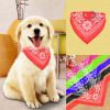 Stay and Play Leather Adjustable Size Dog Collar Bandana Scarf Combination Adjustable Breathable Canvas Fabric Stylish Accessory