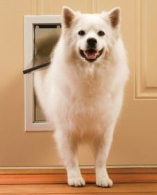 PetSafe Freedom Dog Door Aluminum Soft Flap Adjustable Secure Weather Resistant Entry Durable Indoor Outdoor Design (Option: Medium)