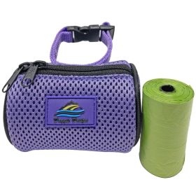 American River Poop Bag Holder Durable Portable Dispenser Walking Clip Leakproof Waste Cleanup Accessory (Color: Paisley Purple, Size: One Size)