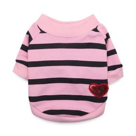 Casual Dog Shirt Soft Breathable Cotton Clothing Apparel Multi-Color Jersey Tee CCS (Option: Pink-XL)