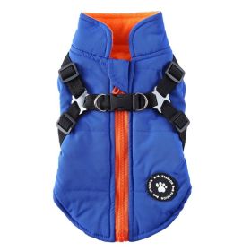 Unbranded Zip‑Up Dog Coat Polyester Lightweight Everyday Wear XS‑2XL Multi‑Color Jacket (Option: DZ227 Blue-XS)