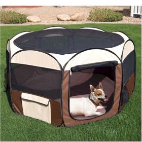 Ware — Deluxe Pop Up Dog Pen — Screen Cover Exercise Foldable Portable Lightweight Indoor Outdoor Enclosure Stable Durable Design (Option: Medium)