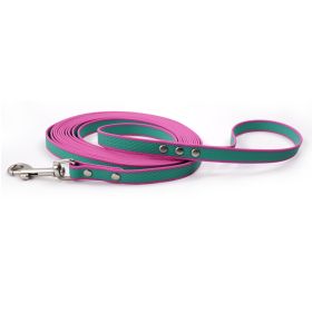 Dog Leash 10ft 20ft 30ft Long PVC Coated Rubberized Wear Resistant Lead CCS (Option: Greenpurple-3M)