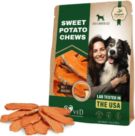 Beloved Pets — Sweet Potato Chews Dog Treats — Single Ingredient Natural Grain Free Nutritious Fiber Free Dental Healthy Snack Design (Option: 1PC)