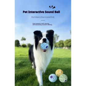 The Mellow Dog Interactive Sound Ball Squeaky Talking Voice Motion Activated (Option: Yellow)