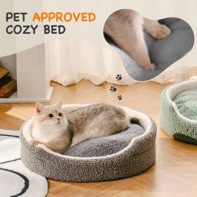MEWOOFUN — Washable Dog Bed — Small Grey Orthopedic Non-Slip High Quality Cozy 23" Diameter Comfortable Versatile (Option: WP131)