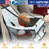 Unbranded — Dog Booster Car Seat Foldable Travel Carrier Clip-on Safety Leash Zipper Storage Pocket Small Medium Pets Secure Elevated Design