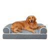 iMounTEK — Dog Sofa Bed — Plush Suede Egg Crate Foam Removable Washable Non Slip Moisture Barrier Durable Cozy Warm Puppy Comfort Supportive Premium