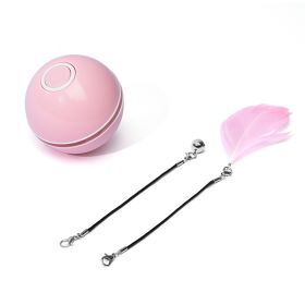 360 Rotating Smart Interactive Dog Toy Rechargeable LED Chase Motion CCS (Option: PinkRecharge)